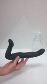 Silicone Strapless Strap-On Black