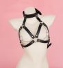 Women Bondage Body Harness Lingerie Goth Crop Tops Leather Bra Cage BDSM Collar Body Harness Belt Chain Slave Breasts Sex Toys