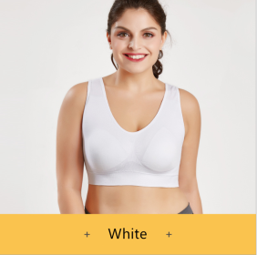 Sports Bra No Steel Ring Chest Wrap No Trace Female Underwear Beauty Yoga Back Shockproof (Option: White-XL)